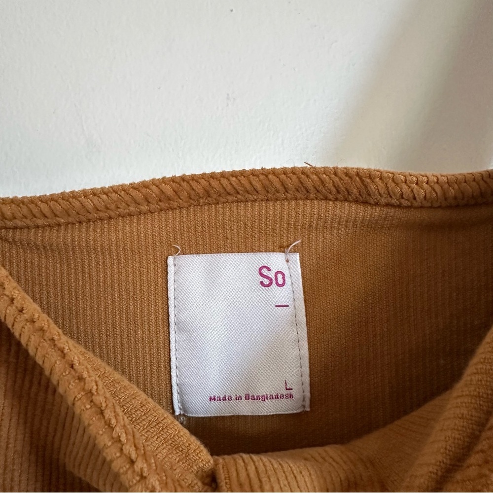 SO Button Down Corduroy Pinafore Dress Size Large Academia Cottagecore Retro - Picture 3 of 12